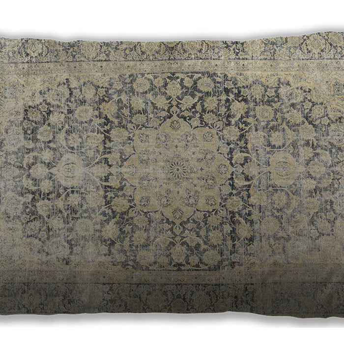 Traditional Classic Rectangular Khaki Green Lumbar Throw Pillow, 13 inch by 19 inch, lbtr2800