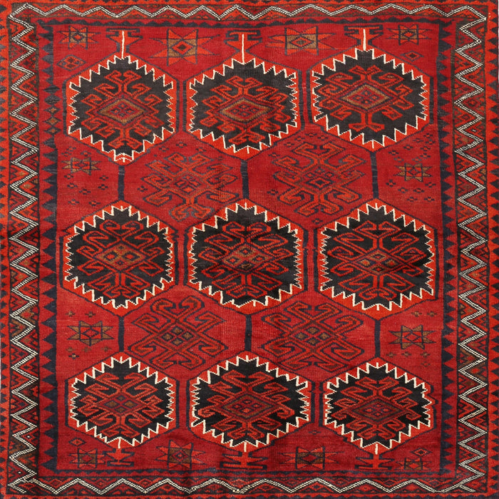 Square Traditional Reddish Brown Persian Rug, tr2801