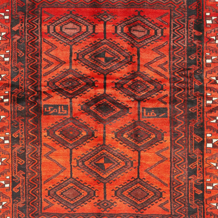 Machine Washable Traditional Brown Red Rug, wshtr2802