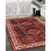 Traditional Dark Gold Brown Persian Rug in Family Room, tr2803