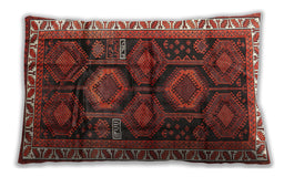 Traditional Classic Rectangular Dark Gold Brown Lumbar Throw Pillow, 13 inch by 19 inch, lbtr2803