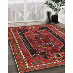 Machine Washable Traditional Sienna Brown Rug in a Family Room, wshtr2805