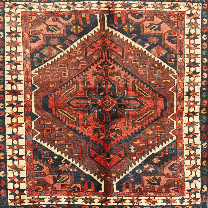 Square Traditional Red Persian Rug, tr2806