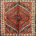 Square Traditional Red Persian Rug, tr2806