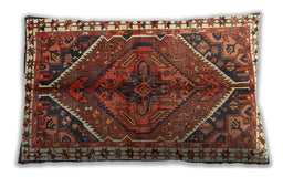 Traditional Classic Rectangular Tomato Red Lumbar Throw Pillow, 13 inch by 19 inch, lbtr2806