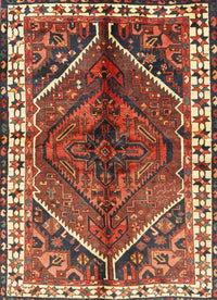 Machine Washable Traditional Tomato Red Rug, wshtr2806