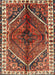 Machine Washable Traditional Tomato Red Rug, wshtr2806