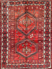 Machine Washable Traditional Rust Pink Rug, wshtr2807