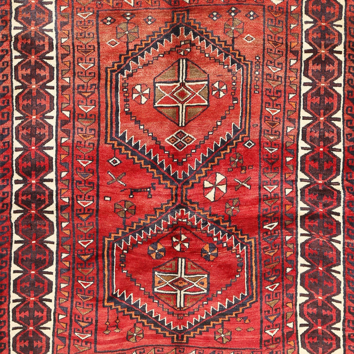 Machine Washable Traditional Rust Pink Rug, wshtr2807