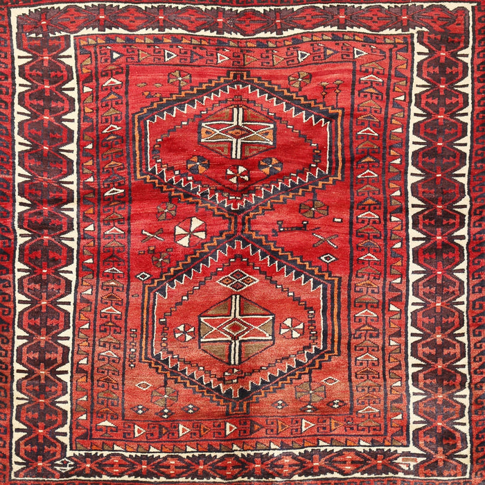 Square Traditional Rust Pink Persian Rug, tr2807