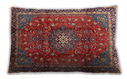 Traditional Classic Rectangular Orange Salmon Pink Lumbar Throw Pillow, 13 inch by 19 inch, lbtr2808