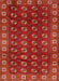 Machine Washable Traditional Red Rug, wshtr2809