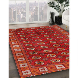 Traditional Red Persian Rug in Family Room, tr2809