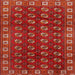 Round Machine Washable Traditional Red Rug, wshtr2809