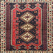 Square Traditional Saffron Red Persian Rug, tr280