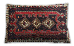 Traditional Classic Rectangular Saffron Red Lumbar Throw Pillow, 13 inch by 19 inch, lbtr280