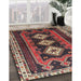 Traditional Saffron Red Persian Rug in Family Room, tr280