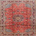 Square Traditional Camel Brown Persian Rug, tr2810