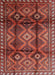 Machine Washable Traditional Rust Pink Rug, wshtr2812