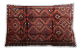 Traditional Classic Rectangular Rust Pink Lumbar Throw Pillow, 13 inch by 19 inch, lbtr2812