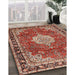 Machine Washable Traditional Tomato Red Rug in a Family Room, wshtr2814