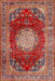 Traditional Orange Salmon Pink Medallion Rug, tr2815