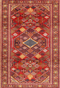 Machine Washable Traditional Copper Red Pink Rug, wshtr2816