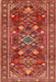 Machine Washable Traditional Copper Red Pink Rug, wshtr2816