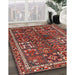 Traditional Dark Almond Brown Persian Rug in Family Room, tr2817