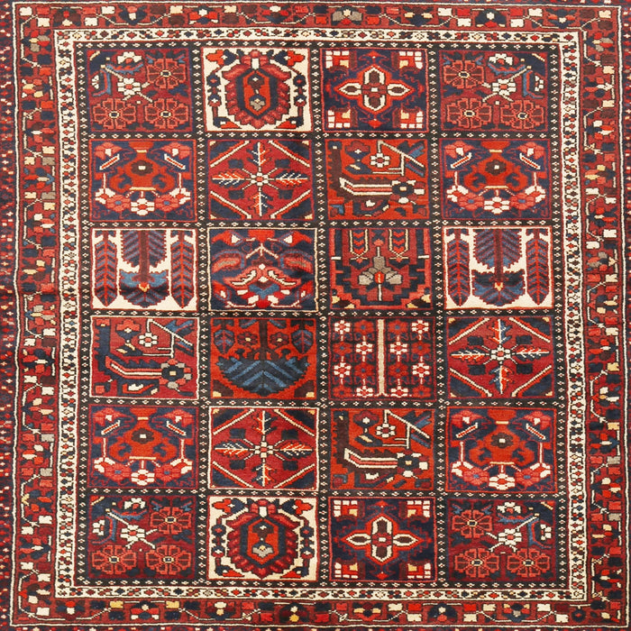 Square Traditional Dark Almond Brown Persian Rug, tr2817