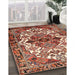 Machine Washable Traditional Saffron Red Rug in a Family Room, wshtr2818