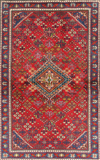 Machine Washable Traditional Red Rug, wshtr2819