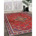 Traditional Red Persian Rug in Family Room, tr2819