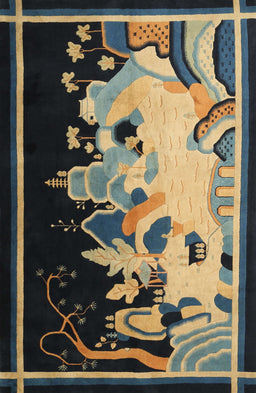 Machine Washable Traditional Brass Green Rug, wshtr281