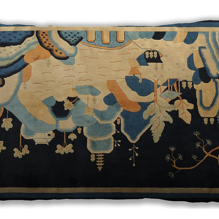 Traditional Classic Rectangular Brass Green Lumbar Throw Pillow, 13 inch by 19 inch, lbtr281