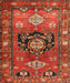 Machine Washable Traditional Red Rug, wshtr2821