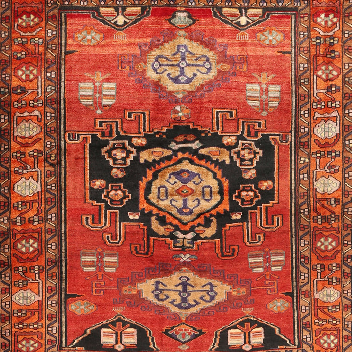 Machine Washable Traditional Red Rug, wshtr2821