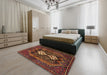 Traditional Deep Red Persian Rug in a Bedroom, tr2822