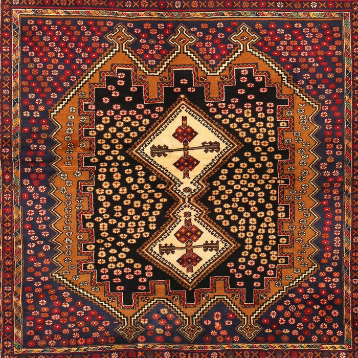 Square Traditional Deep Red Persian Rug, tr2822