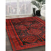 Machine Washable Traditional Bakers Brown Rug in a Family Room, wshtr2826