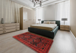 Traditional Bakers Brown Persian Rug in a Bedroom, tr2826