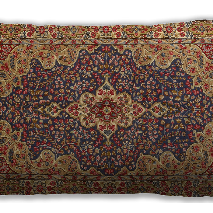 Traditional Classic Rectangular Brown Red Lumbar Throw Pillow, 13 inch by 19 inch, lbtr2827
