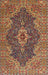 Machine Washable Traditional Brown Red Rug, wshtr2827