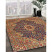 Machine Washable Traditional Brown Red Rug in a Family Room, wshtr2827