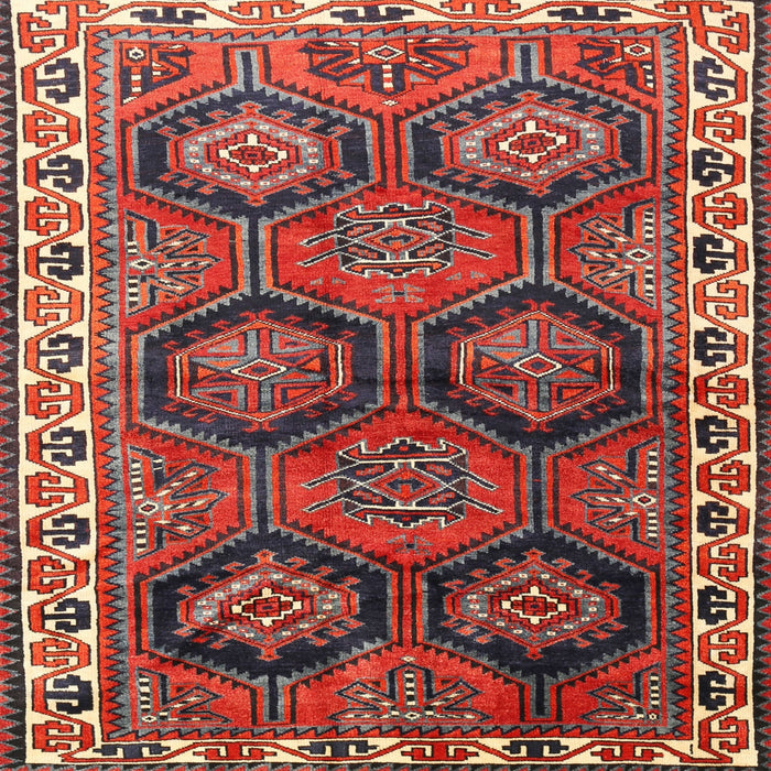 Square Traditional Dark Almond Brown Persian Rug, tr2828