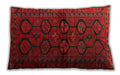 Traditional Classic Rectangular Red Lumbar Throw Pillow, 13 inch by 19 inch, lbtr2829