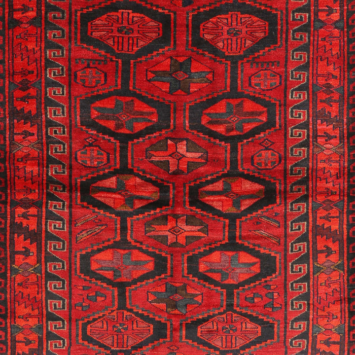 Machine Washable Traditional Red Rug, wshtr2829