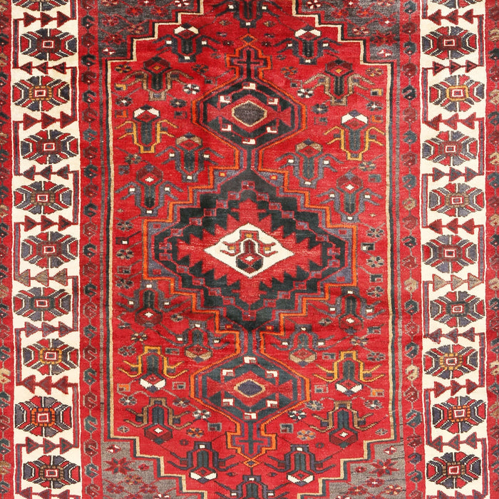 Machine Washable Traditional Red Rug, wshtr2830