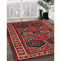 Traditional Brown Persian Rug in Family Room, tr2832