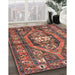 Traditional Orange Salmon Pink Persian Rug in Family Room, tr2833